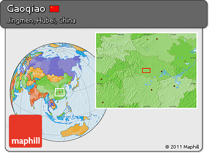 Political Location Map of Gaoqiao