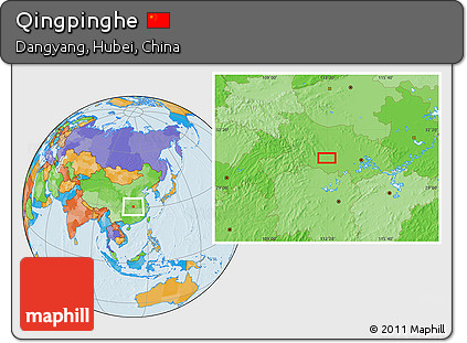 Political Location Map of Qingpinghe
