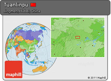 Political Location Map of Tuanlinpu