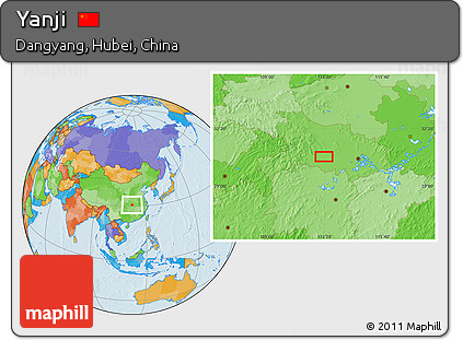 Political Location Map of Yanji