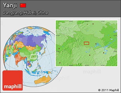 Political Location Map of Yanji