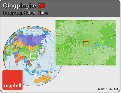 Political Location Map of Qingpinghe