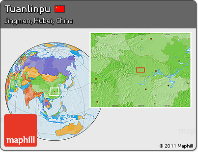 Political Location Map of Tuanlinpu