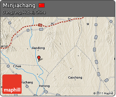 Shaded Relief Map of Minjiachang