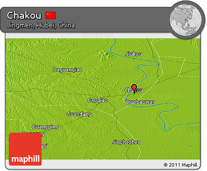 Physical Panoramic Map of Chakou