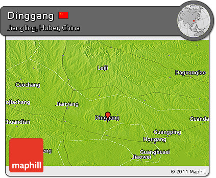 Physical Panoramic Map of Dinggang
