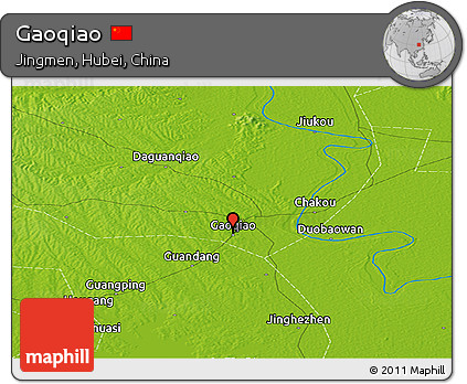 Physical Panoramic Map of Gaoqiao