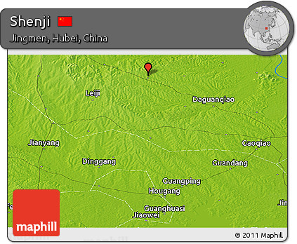 Physical Panoramic Map of Shenji