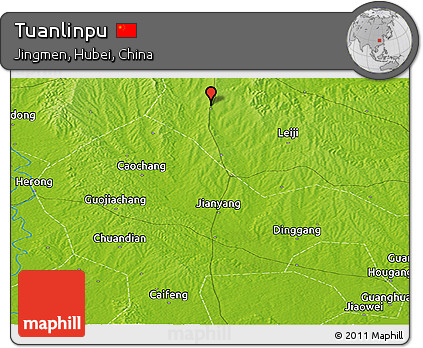 Physical Panoramic Map of Tuanlinpu