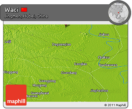 Physical Panoramic Map of Waci