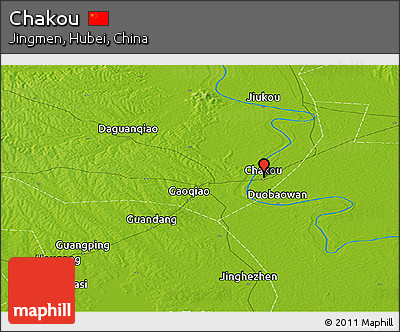 Physical Panoramic Map of Chakou