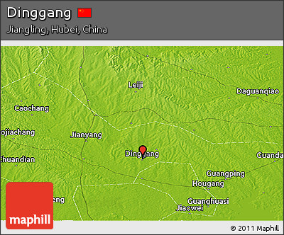 Physical Panoramic Map of Dinggang