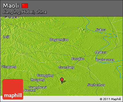 Physical Panoramic Map of Maoli