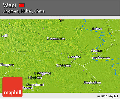Physical Panoramic Map of Waci