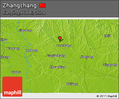 Physical Panoramic Map of Zhangchang