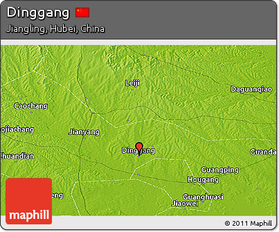 Physical Panoramic Map of Dinggang