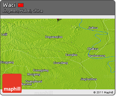 Physical Panoramic Map of Waci