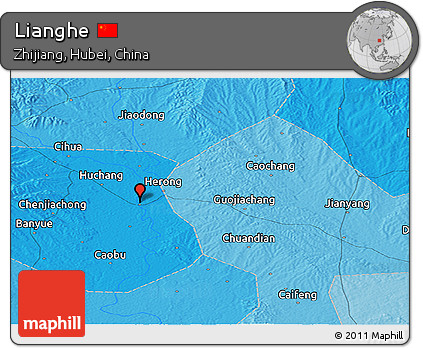 Political Panoramic Map of Lianghe