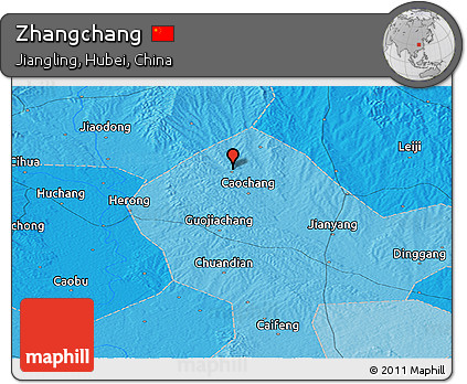 Political Panoramic Map of Zhangchang