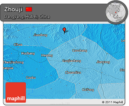 Political Panoramic Map of Zhouji