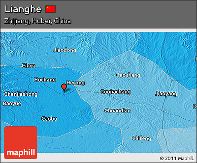 Political Panoramic Map of Lianghe