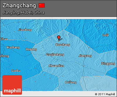 Political Panoramic Map of Zhangchang