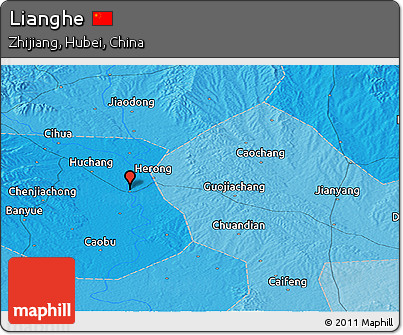 Political Panoramic Map of Lianghe