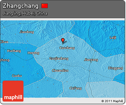 Political Panoramic Map of Zhangchang