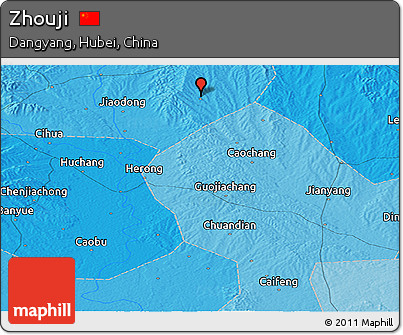 Political Panoramic Map of Zhouji