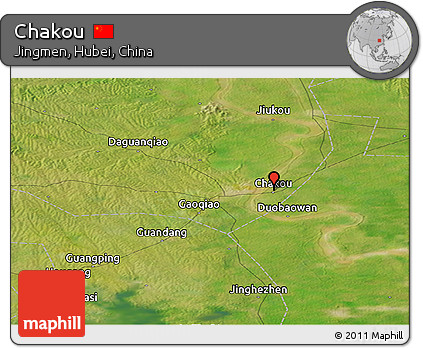 Satellite Panoramic Map of Chakou
