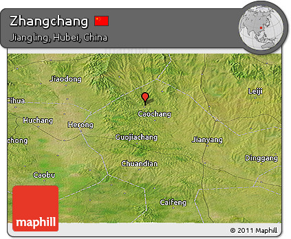 Satellite Panoramic Map of Zhangchang