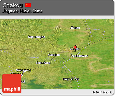 Satellite Panoramic Map of Chakou