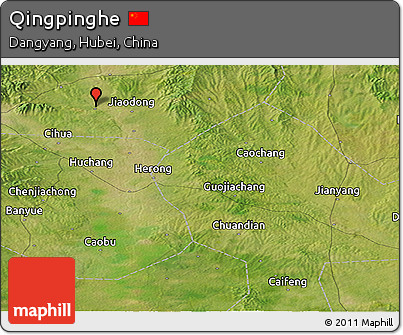 Satellite Panoramic Map of Qingpinghe