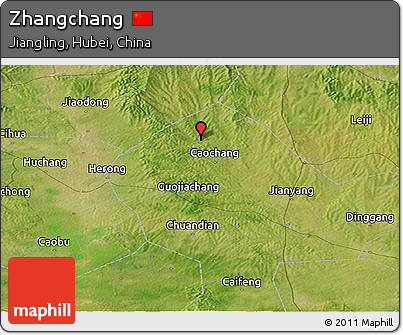 Satellite Panoramic Map of Zhangchang