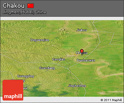 Satellite Panoramic Map of Chakou