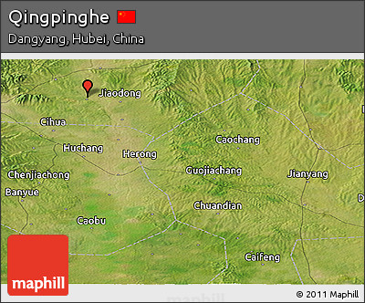 Satellite Panoramic Map of Qingpinghe