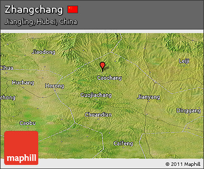 Satellite Panoramic Map of Zhangchang