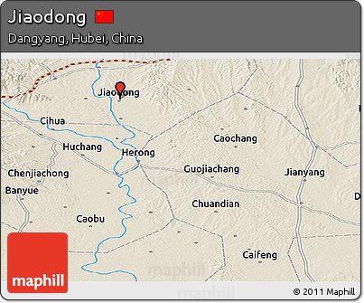 Shaded Relief Panoramic Map of Jiaodong