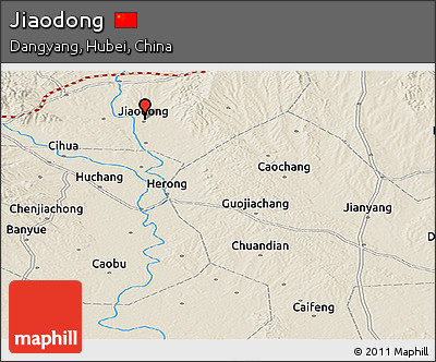 Shaded Relief Panoramic Map of Jiaodong