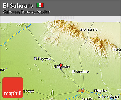 Physical 3D Map of El Sahuaro