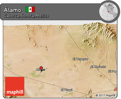 Satellite 3D Map of Álamo