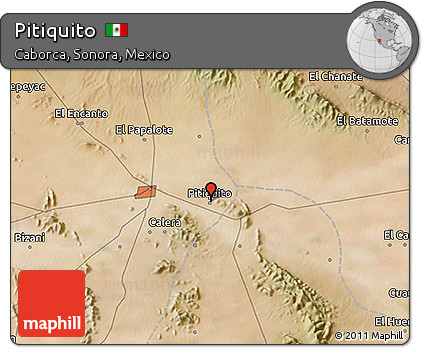 Satellite 3D Map of Pitiquito