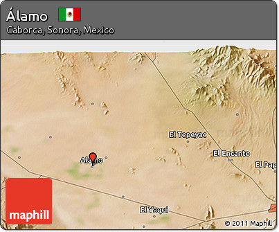 Satellite 3D Map of Álamo