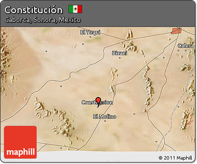 Satellite 3D Map of Constitución
