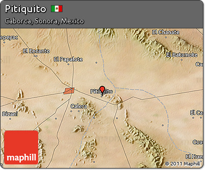 Satellite 3D Map of Pitiquito