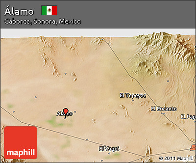 Satellite 3D Map of Álamo