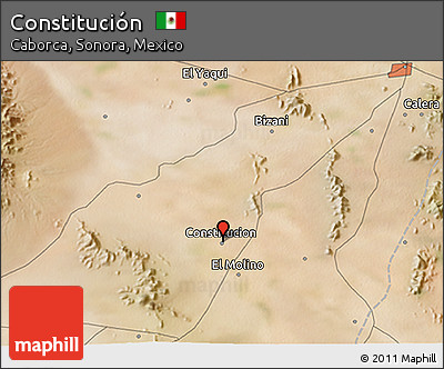 Satellite 3D Map of Constitución