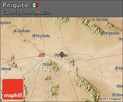 Satellite 3D Map of Pitiquito