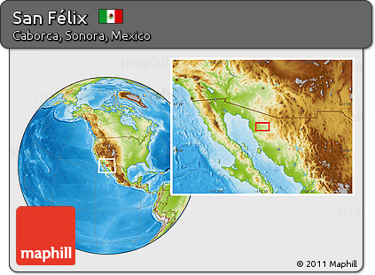 Physical Location Map of San Félix