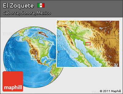 Physical Location Map of El Zoquete